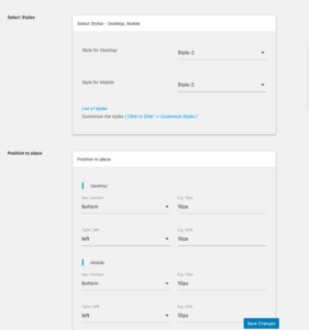 Click to Chat Plugin Settings