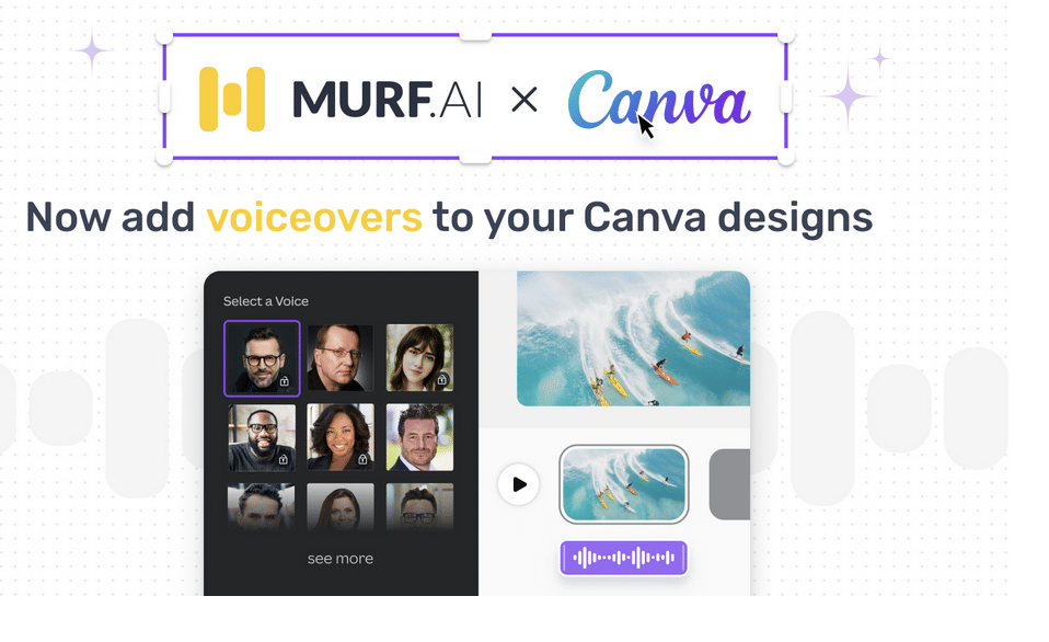 Murf app on Canva.