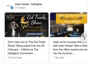Inani hotels on Google