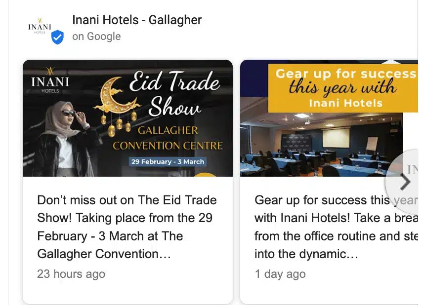 Inani hotels on Google